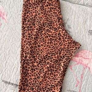 FARM Rio Leopard Print Leggings - Black and Brown